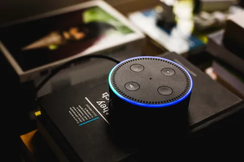 Amazon Echo Gerät mit Alexa zur Stressbewältigung und Entspannung per Sprachsteuerung